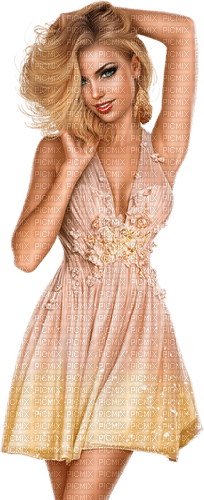 Lady in Summer Dress - PNG gratuit