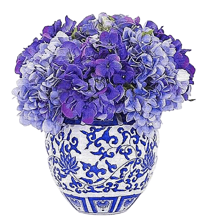 Purple.Flowers.Pot.Vase.Victoriabea - zadarmo png