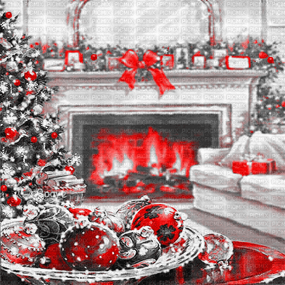 soave background animated vintage christmas room - Ücretsiz animasyonlu GIF