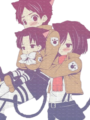 Mikasa, Eren et Livai. ♥ - ingyenes png