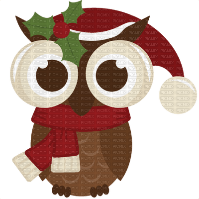 christmas noel owl deco - ilmainen png