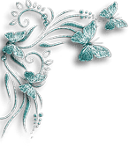 soave deco vintage corner butterfly teal - ilmainen png