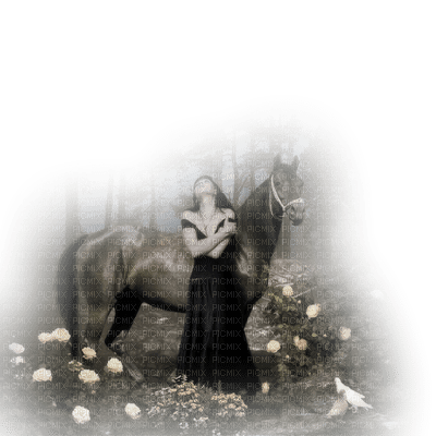 femme avec cheval.Cheyenne63 - nemokama png