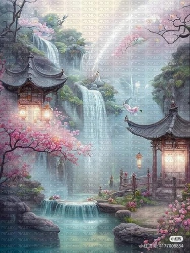 Background oriental fantasy - PNG gratuit