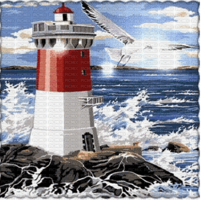 leuchtturm lighthouse phare faro milla1959 - GIF animado gratis
