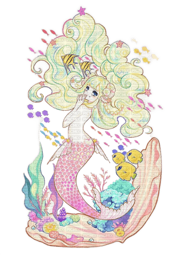 Mermaid anime ❤️ elizamio - darmowe png
