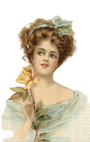 Vintage woman Rosalia73 rose - ücretsiz png