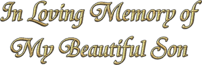 Kaz_Creations Logo Text In Loving Memory Of My  Beautiful Son - Ilmainen animoitu GIF