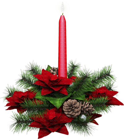 gala Christmas candle - kostenlos png