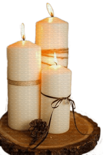 Drei Kerzen, Weiss - PNG gratuit