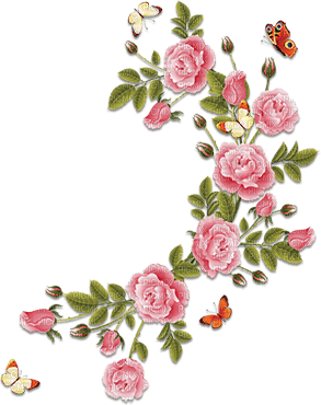 soave deco flowers rose branch vintage spring - png gratuito