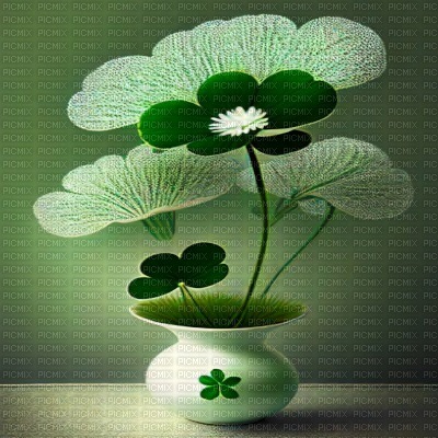Clover in a Vase - zadarmo png