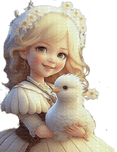 loly33 enfant oiseaux - безплатен png