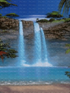 Wasserfall - GIF เคลื่อนไหวฟรี