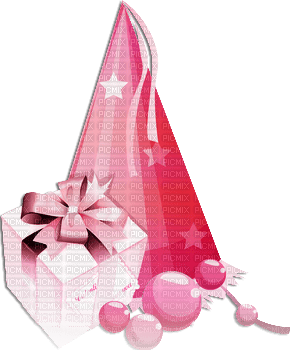 soave deco birthday hat gift box pink - 免费PNG