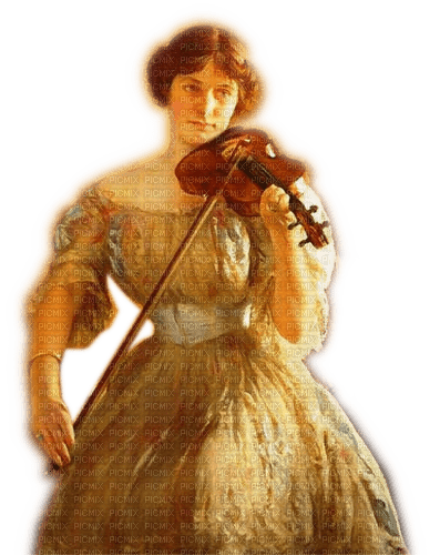 Rena Vintage Woman Frau Geigerin Violine - kostenlos png