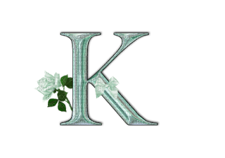 Kaz_Creations Alphabets Flowers  Letter K - kostenlos png