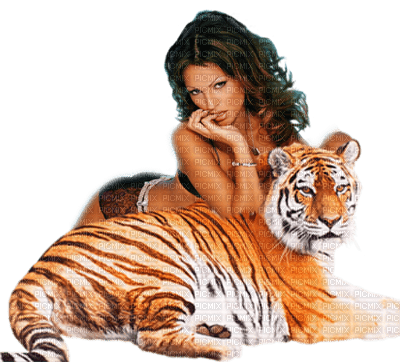loly33 femme tigre - bezmaksas png
