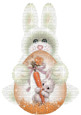 lapin de Pâques avec des oeufs.,Pelageya - GIF animé gratuit