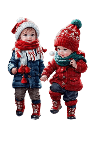 Niños Invierno Rubicat - png gratis