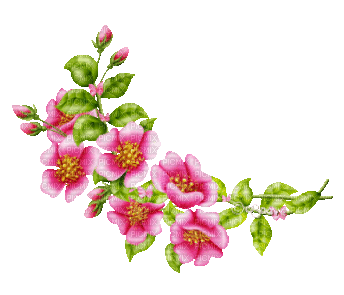 soave deco branch flowers spring vintage animated - Nemokamas animacinis gif