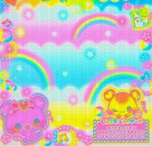 background anime rainbow - ingyenes png