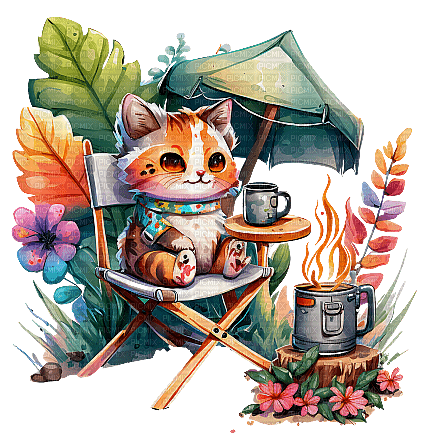 Camping - Cat - безплатен png