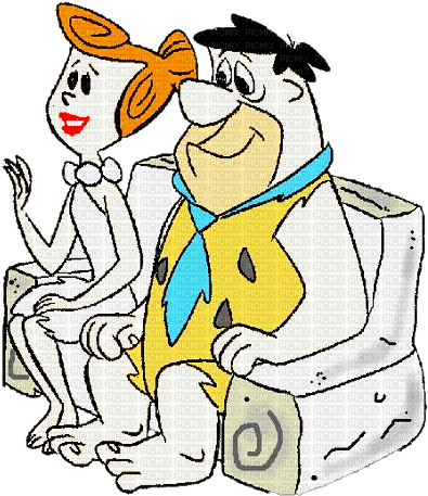 Wilma and Fred Flintstone, gif, Karina. 