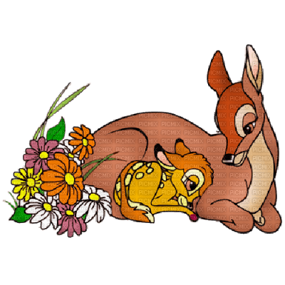 Kaz_Creations Cartoon Bambi And Thumper - ücretsiz png