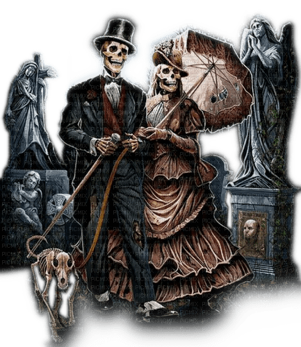 Rena Skull Paar Freunde Fantasy Art Gothic - δωρεάν png
