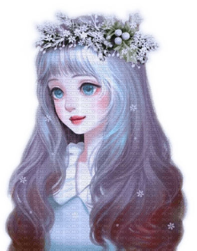 Rena white Anime Winter Princess Prinzessin - zdarma png