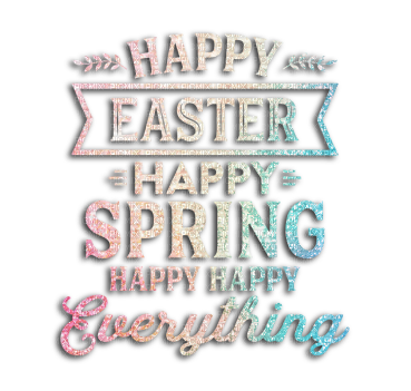 kikkapink happy easter text pink blue spring - zadarmo png