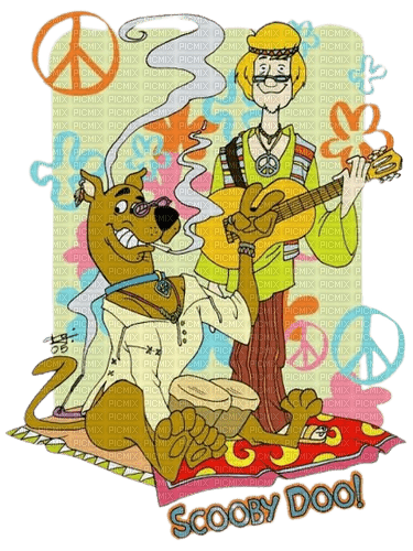 Scooby-Doo e Salsicha hippies - ücretsiz png