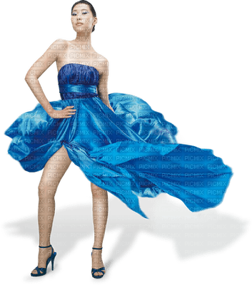 Kaz_Creations Woman Femme Blue - nemokama png