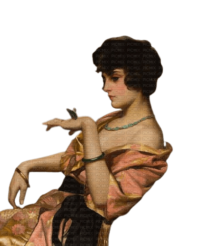 woman with butterfly - kostenlos png