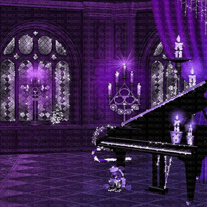 soave background  animated room piano - Gratis animerad GIF
