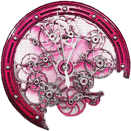 soave deco steampunk animated pink - Free animated GIF