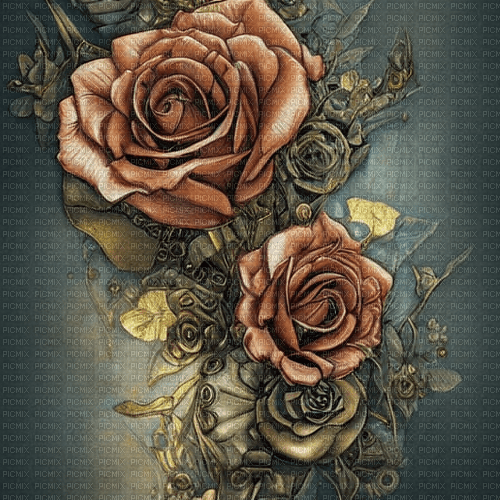 kikkapink rose background texture steampunk - darmowe png