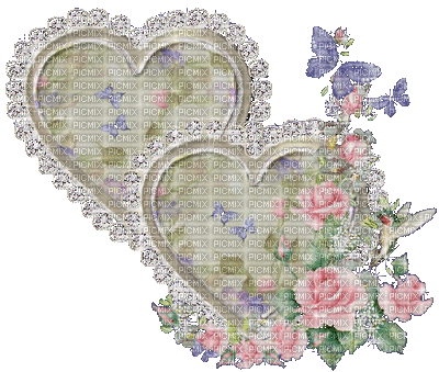 hearts and roses - GIF animé gratuit