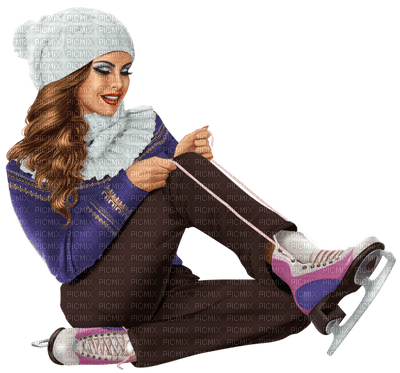 loly33 femme hiver noël - 無料png