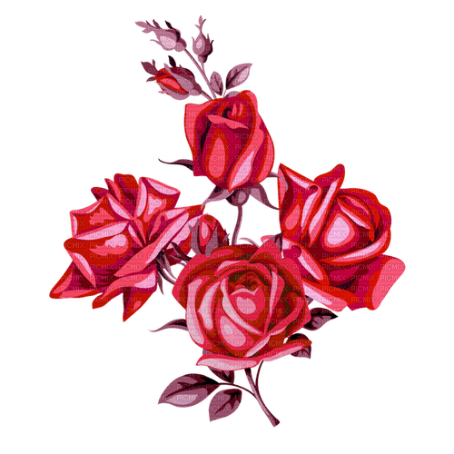 Red Roses.Bouquet.Deco.Goth.Victoriabea - Free PNG