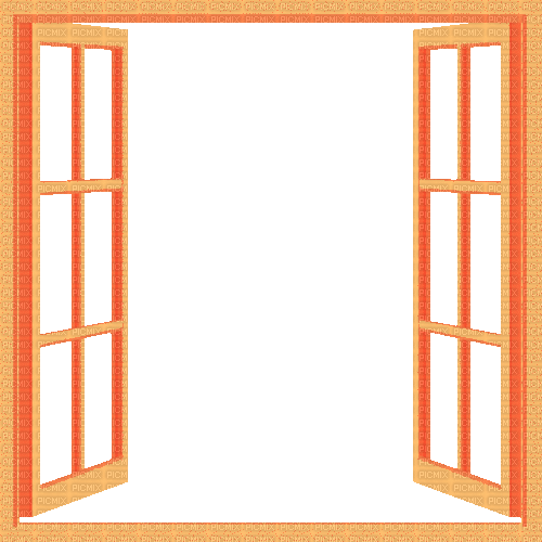 orange open window - GIF animado grátis