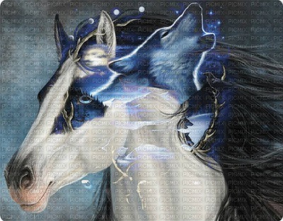 ♥ CHEVAL AVEC LOUP ♥ - 免费PNG