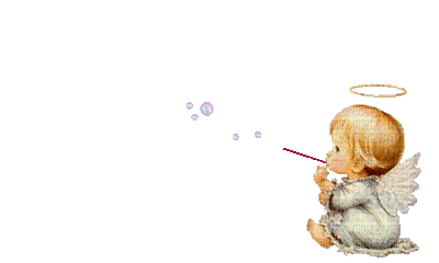 Angel Blowing Bubbles 7000 - Безплатен анимиран GIF