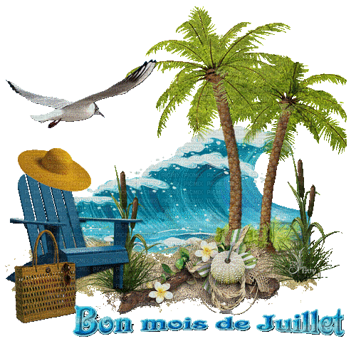 Bon mois de Juillet - Бесплатный анимированный гифка