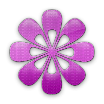 deco-rounded-glossy-Pink-flower - Free PNG