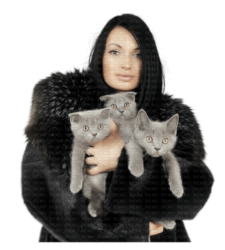 Femme avec chats - δωρεάν png