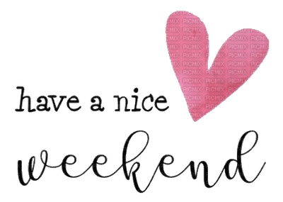 text weekend pink heart letter deco tube friends family - ücretsiz png