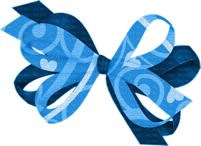 kikkapink deco scrap blue bow - PNG gratuit
