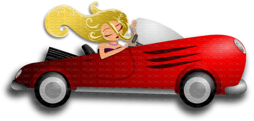driving car woman - 免费PNG